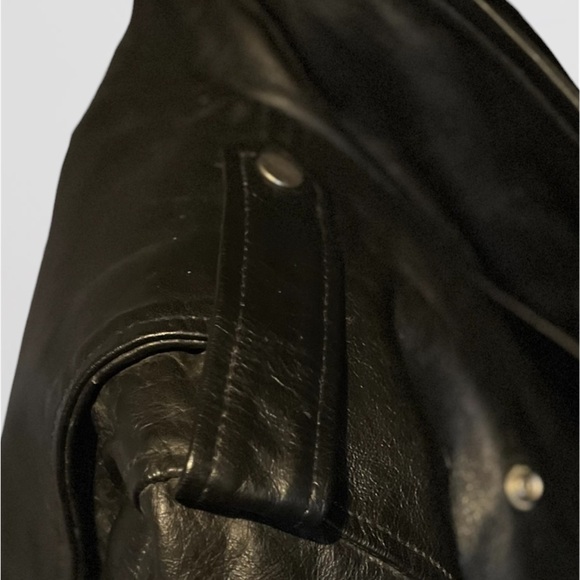 Xelement Black Classic Insulated Leather Motorcycle Biker Jacket Men Large Moto - Picture 16 of 16